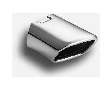 Ulter Sport Exhaust Tip (left) - Rectangle 105x80mm - Length 200mm - Mounting 50-60mm - Stainless Steel, Image 2