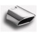 Ulter Sport Exhaust Tip (left) - Rectangle 105x80mm - Length 200mm - Mounting 50-60mm - Stainless Steel, Thumbnail 2
