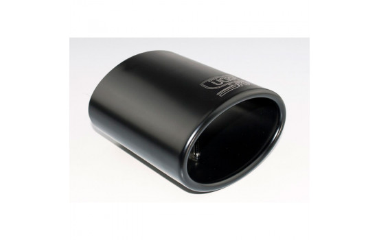 Ulter Sport Exhaust Tip - Oval 120x80mm - Length 120mm - Assembly 50-70mm - Black stainless steel
