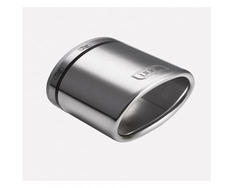 Ulter Sport Exhaust Tip - Oval 95x65mm Angled - Length 120mm - Mounting 40-55mm - Stainless Steel