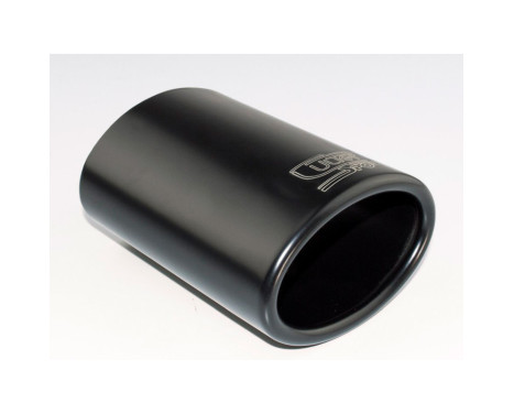Ulter Sport Exhaust Tip - Oval 95x65mm - Length 120mm - Mounting 40-55mm - Black stainless steel