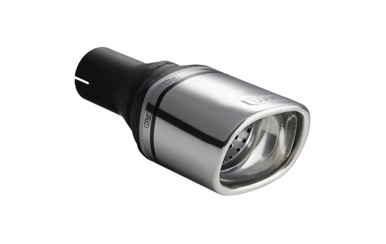 Ulter Sport Exhaust Tip - Rectangle 100x75mm Angled - Length 120mm - Mounting ->50mm - Stainless Steel