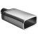 Ulter Sport Exhaust Tip - Rectangle 130x65mm - Length 120mm - Assembly ->50mm - Stainless Steel