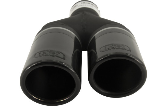 Ulter Sport Exhaust Tip (right) - Dual 70mm - Length 200/180mm - Mounting 50mm - Stainless Steel Black