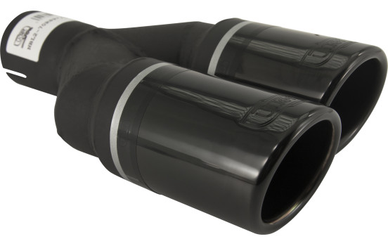 Ulter Sport Exhaust Tip (right) - Dual 70mm - Length 200/180mm - Mounting 50mm - Stainless Steel Black, Image 2
