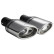 Ulter Sport Exhaust Tip (right) - Oval 120x80mm - Length 120mm - Mounting ->50mm - Stainless Steel