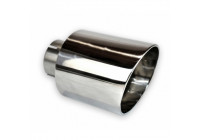 Ulter Sport Exhaust Tip - Round 100mm Angled - Length 160mm - Assembly ->50mm - Stainless Steel