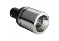 Ulter Sport Exhaust Tip - Round 100mm Big Rim - Length 120mm - Mounting ->50mm - Stainless Steel