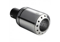 Ulter Sport Exhaust Tip - Round 100mm Bullet - Length 120mm - Mounting ->50mm - Stainless Steel