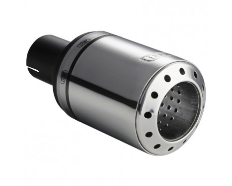 Ulter Sport Exhaust Tip - Round 100mm Bullet - Length 120mm - Mounting ->50mm - Stainless Steel