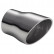 Ulter Sport Exhaust Tip - Round 60mm Angled - Length 110mm - Mounting ->50mm - Stainless Steel