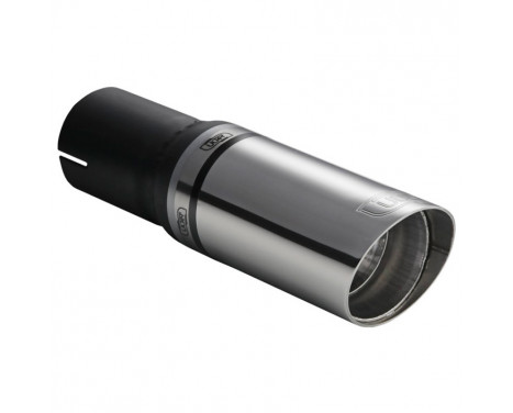 Ulter Sport Exhaust Tip - Round 60mm Angled - Length 140mm - Assembly ->50mm - Stainless Steel
