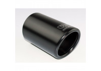 Ulter Sport Exhaust Tip - Round 70mm - Length 120mm - Mounting 40-60mm - Black Stainless Steel