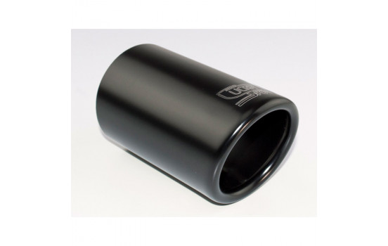 Ulter Sport Exhaust Tip - Round 70mm - Length 120mm - Mounting 40-60mm - Black Stainless Steel