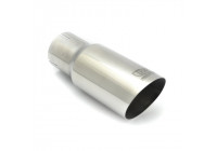 Ulter Sport Exhaust Tip - Round 80mm Angled - Length 180mm - Assembly ->50mm - Stainless Steel