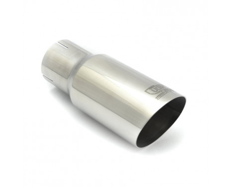 Ulter Sport Exhaust Tip - Round 80mm Angled - Length 180mm - Assembly ->50mm - Stainless Steel