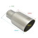 Ulter Sport Exhaust Tip - Round 80mm Angled - Length 180mm - Mounting ->50mm - Brushed, Thumbnail 2
