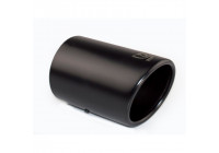Ulter Sport Exhaust Tip - Round 80mm - Length 120mm - Mounting 45-65mm - Black Stainless Steel