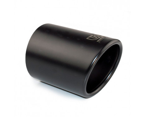 Ulter Sport Exhaust Tip - Round 90mm Angled - Length 120mm - Mounting 65-80mm - Black Stainless Steel