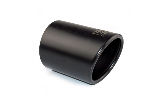 Ulter Sport Exhaust Tip - Round 90mm Angled - Length 120mm - Mounting 65-80mm - Black Stainless Steel