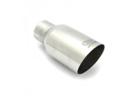 Ulter Sport Exhaust Tip - Round 90mm Angled - Length 180mm - Assembly ->50mm - Stainless Steel