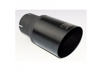 Ulter Sport Exhaust Tip - Round 90mm Angled - Length 180mm - Assembly ->55mm - Black Stainless Steel
