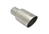 Ulter Sport Exhaust Tip - Round 90mm Angled - Length 180mm - Mounting ->50mm - Brushed