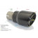 Ulter Sport Exhaust Tip - Round Ø90mm RS - Length 170mm - Mounting ->55mm - Stainless Steel Black, Thumbnail 2