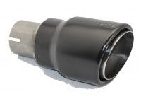 Ulter Sport Exhaust Tip - Round Ø90mm RS - Length 170mm - Mounting ->55mm - Stainless Steel Black