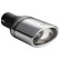 Ulter Sport Uitlaatsierstuk - Oval 120x80mm At an angle - Length 120mm - Mounting -> 50mm - Stainless steel
