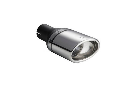 Ulter Sport Uitlaatsierstuk - Oval 120x80mm At an angle - Length 120mm - Mounting -> 60mm - stainless steel