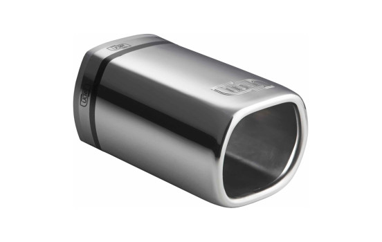 Ulter Sport Uitlaatsierstuk - Rectangle 80x65mm - Length 120mm - Mounting 40-55mm - stainless steel
