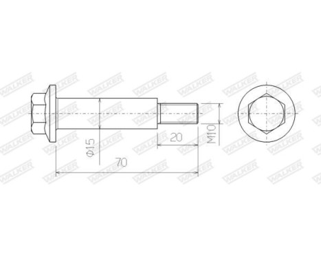 Bolt, exhaust system, Image 2