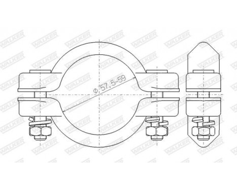 Clamp, exhaust system, Image 5