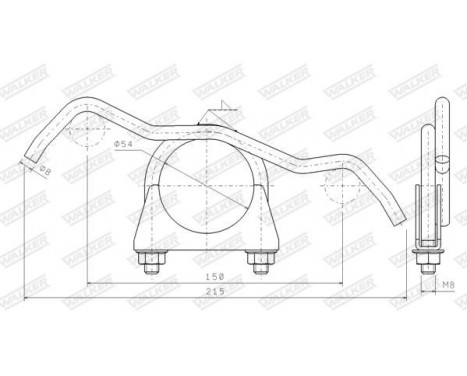 Holder, exhaust system, Image 2