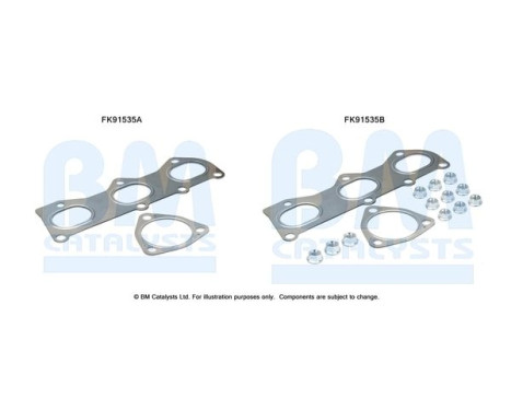 Mounting kit, catalytic converter