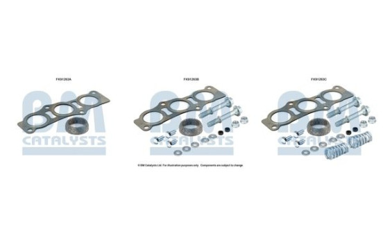 Mounting kit, catalytic converter