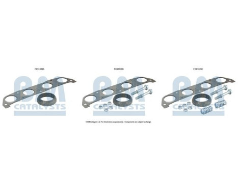 Mounting kit, catalytic converter