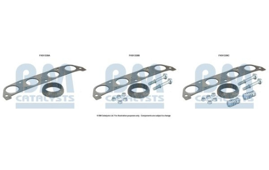 Mounting kit, catalytic converter