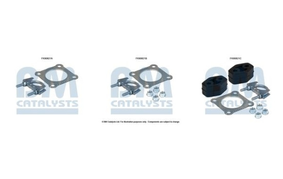 Mounting kit, catalytic converter