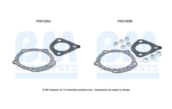 Mounting kit, catalytic converter