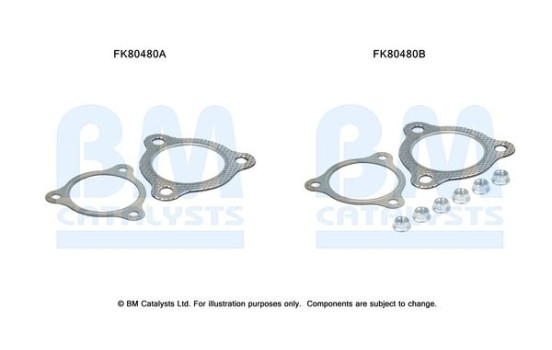 Mounting kit, catalytic converter