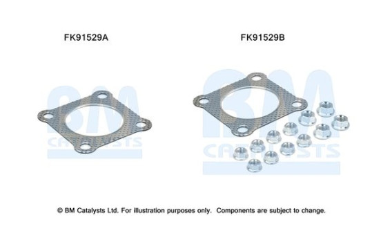 Mounting kit, catalytic converter