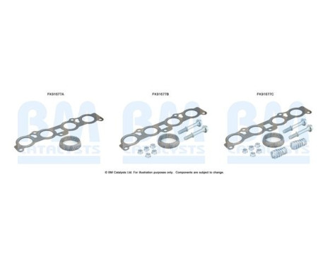 Mounting kit, catalytic converter