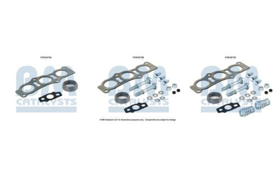 Mounting kit, catalytic converter