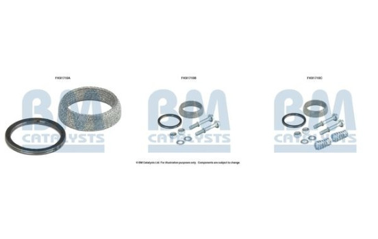 Mounting kit, catalytic converter