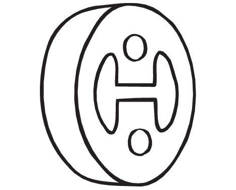 Rubber Strip, exhaust system, Image 2