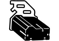 Rubber strip, exhaust system