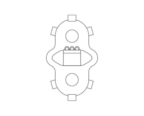 Rubber strip, exhaust system, Image 2