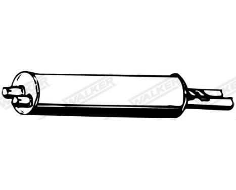 Exhaust backbox / end silencer 05096 Walker, Image 3